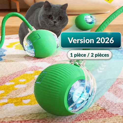 Balle Interactive Intelligente pour Chat — Roulante & Rechargeable